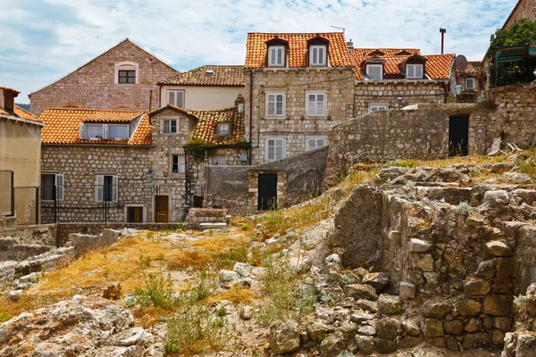 Hus ruiner i dubrovnik, Kroatien — Stockfoto