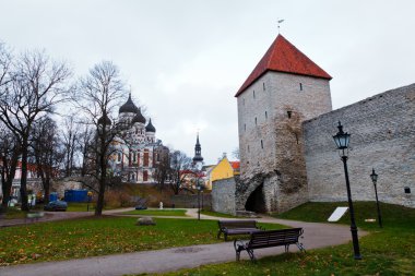 duvar ve towers eski Tallinn, Estonya