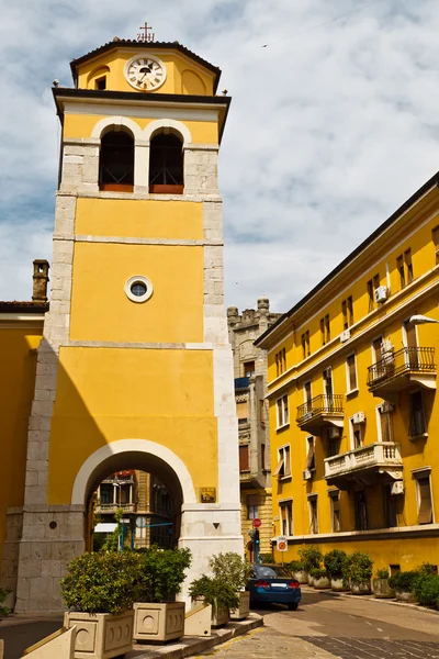 리예카, 크로아티아에 시계와 종탑 — 스톡 사진