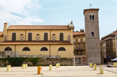 eski kilise ve çan kulesi Rijeka, Hırvatistan