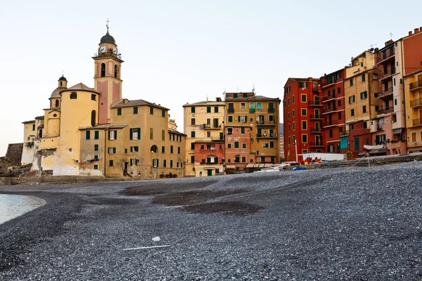 Church in the Village of Camogli at the Morning, Italy — Stock Photo, Image