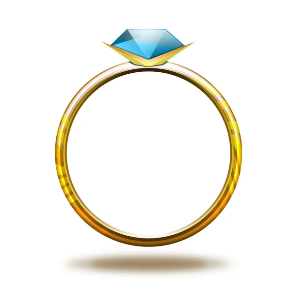 Gyémánt gyűrű Stock Kép