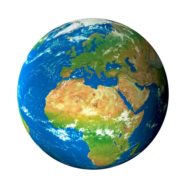Aarde Model vanuit de ruimte: Europa weergave — Stockfoto