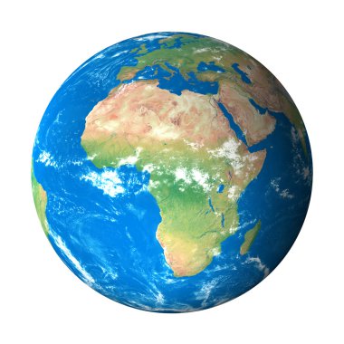 Earth Model from Space: Africa View clipart