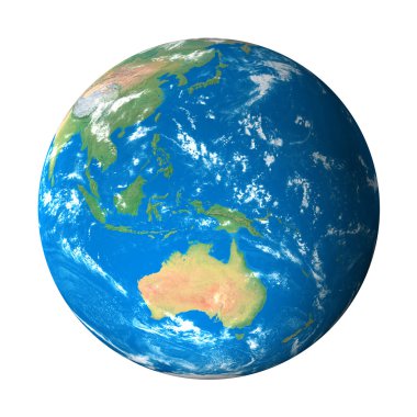 Earth Model from Space: Australia View clipart