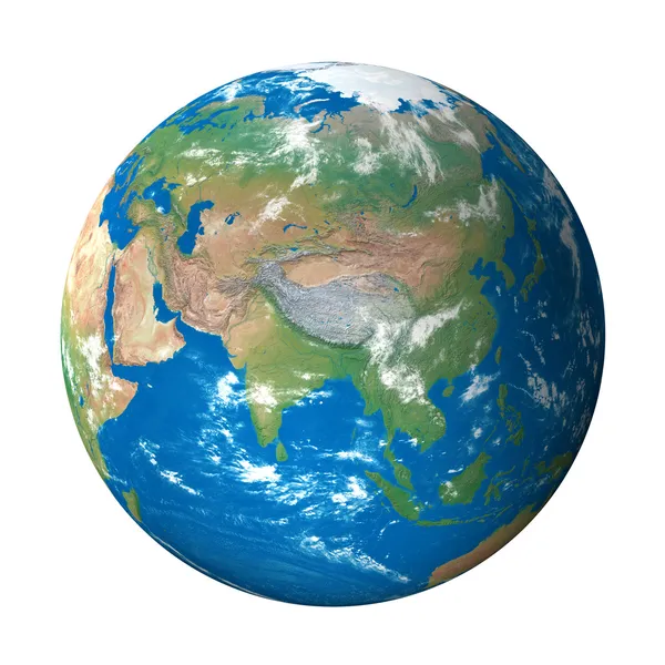 Modelo da Terra do Espaço: Vista da Ásia — Fotografia de Stock