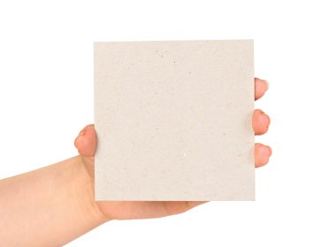 White paper in hand clipart