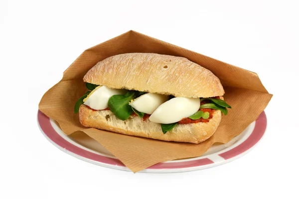 Roll filet americain filet sandwich. — Stockfoto