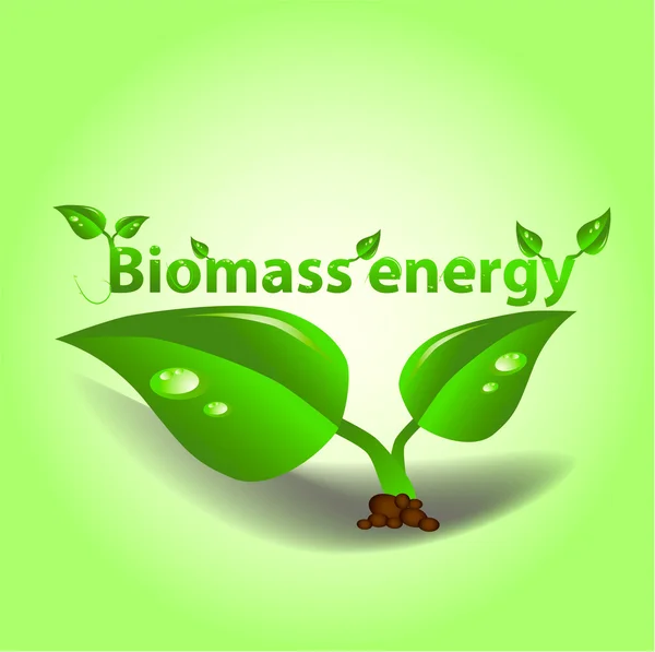 Παραγωγή ενέργειας από βιομάζα — Διανυσματικό Αρχείο