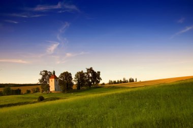 Church in Czech country clipart