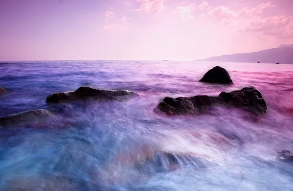 Zwart zee zonsondergang — Stockfoto