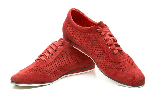 Червоні туфлі — стокове фото