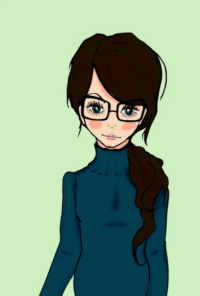 Girl with glasses. Vector Royalty Free Stock Vectors