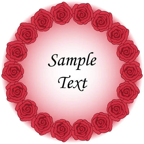 Round frame with roses. Vector. Stock Illustration