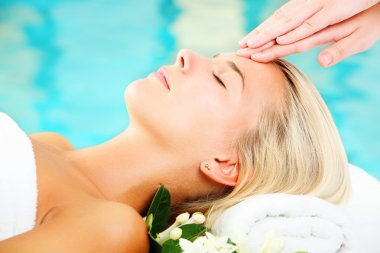 Young Woman In Spa clipart