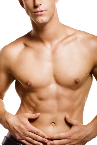 Gesunder muskulöser junger Mann. — Stockfoto