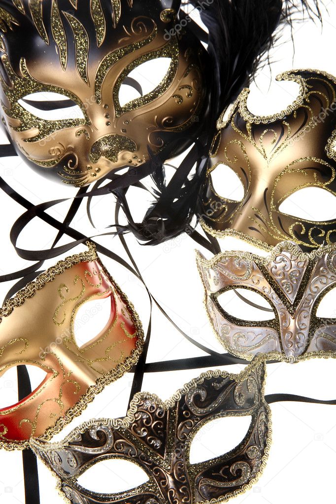 Various carnival masks