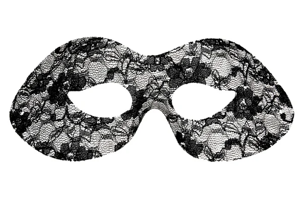 Black lace masquerade mask — Stock Photo, Image