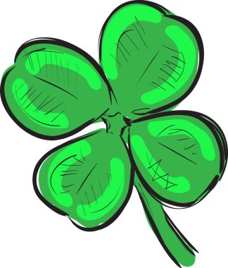 Shamrock karikatür kroki vektör çizim