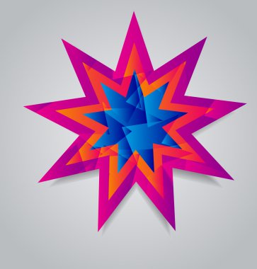 Star detailed vector illustration clipart