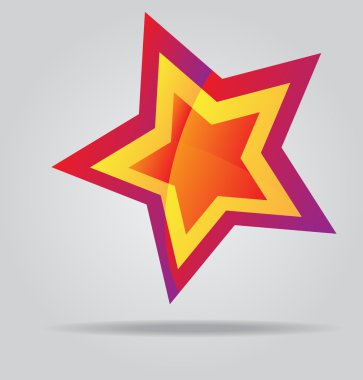 Star detailed vector illustration clipart