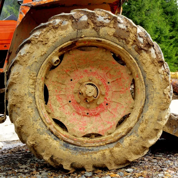 Грязное колесо — стоковое фото