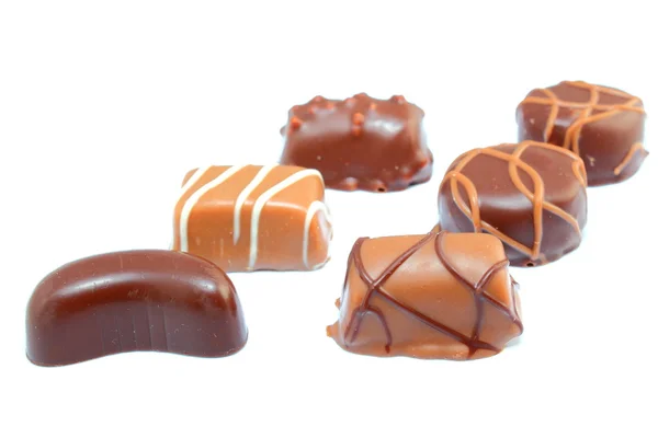 Diverzifikované čokoládové bonbony — Stock fotografie