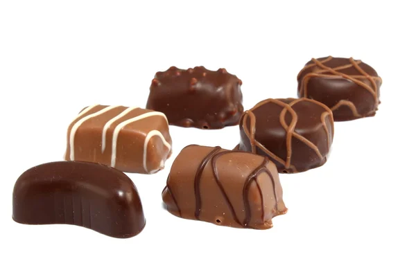 Zróżnicowane cukierki czekoladowe — Zdjęcie stockowe