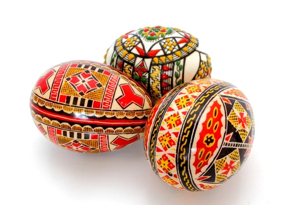 Three painted eggs — Stock Photo, Image