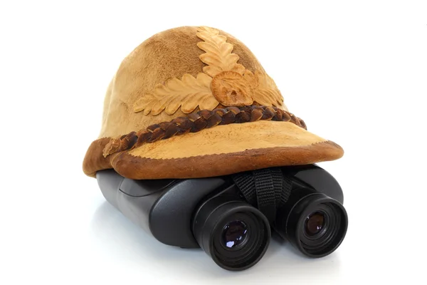 Traditionell hatt och kikare — Stockfoto