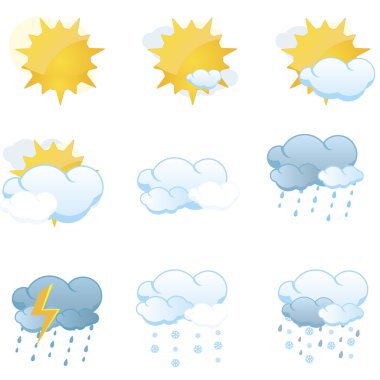 Weather icons clipart