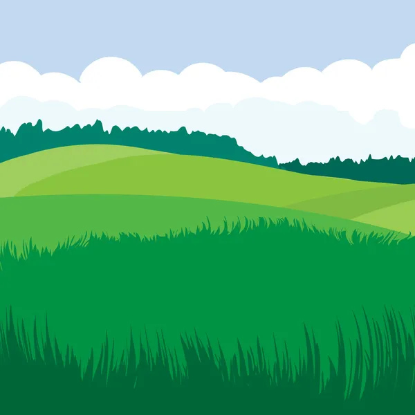 Καταπράσινο τοπίο — Διανυσματικό Αρχείο
