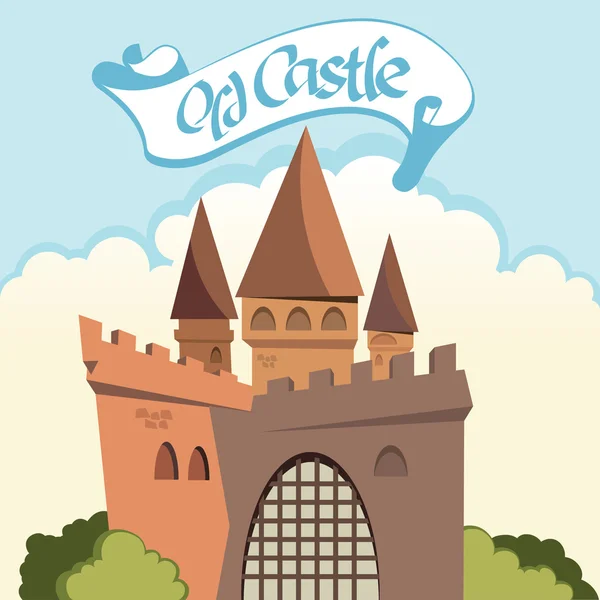 stock vector Old fairytale castle vector format
