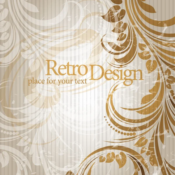 Retro floral lichte achtergrond voor vintage design — Stockvector
