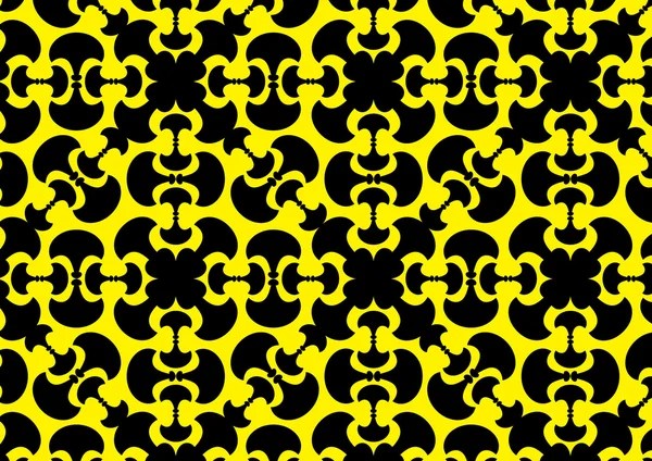 Pattern on a yellow background — Stock Vector