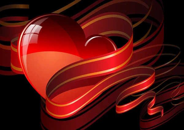 Coeur Saint-Valentin ou mariage. vecteur eps 10 — Image vectorielle