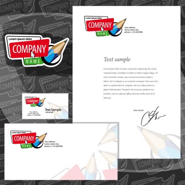 Vector template for corporate identity clipart