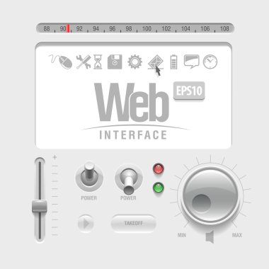 Grey Website Design UI Elements clipart