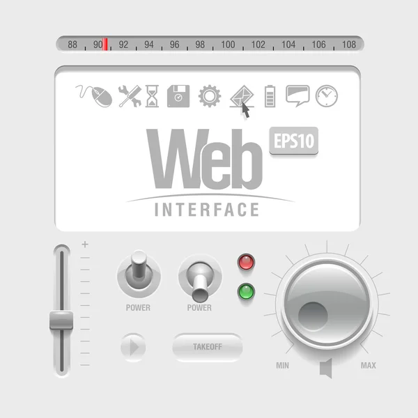 Серый дизайн пользовательского интерфейса — стоковый вектор