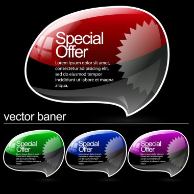 Abstract Shiny Glass Banner clipart