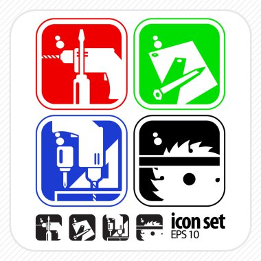 Assembly Tools icons - Vector Icon Set clipart