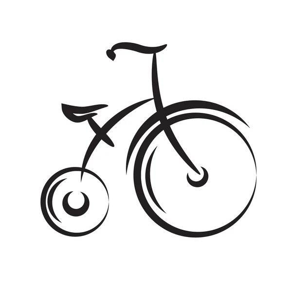 Антикварний високошвидкісний велосипед. значок — стоковий вектор