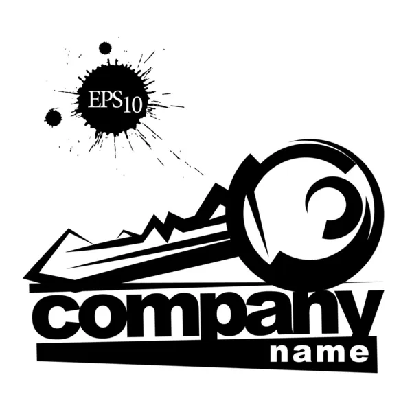 Sign company. house key — Stock Vector