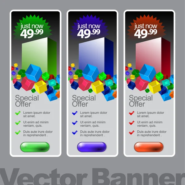 Special Offer Banner Set Vector — Stock Vector