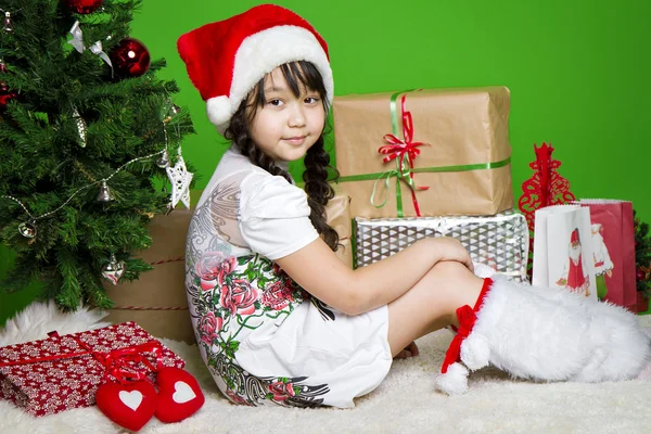 Санта-девочка — стоковое фото