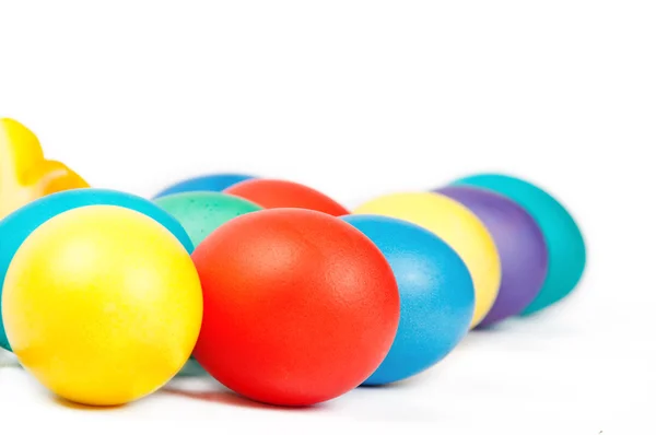 Easter eggs on a white background — Stock Photo, Image