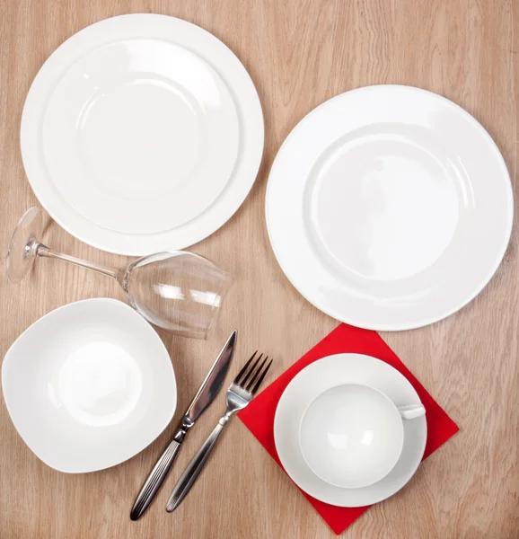 Porselen tabakta yemek masası — Stok fotoğraf