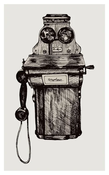 Teléfono. imagen vintage — Vector de stock
