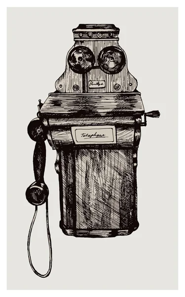 Telefoon. Vintage afbeelding — Stockvector