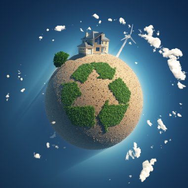 Planet of recycling clipart